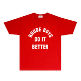 Rhude T Shirts Printed Trendy Pure Cotton