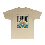 Rhude T Shirts Printed Trendy Pure Cotton