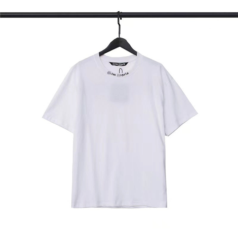 Palm Angels T Shirts Letter Print Short-Sleeve T-shirt Men's Loose Half Sleeve