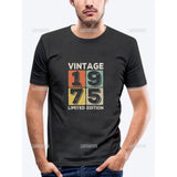 Vintage 1975 Limited Edition Men T Shirts Retro Classic