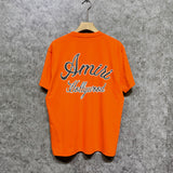 Amiri t shirts letter padded printing short sleeves