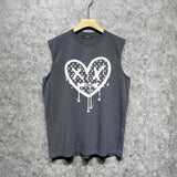 Amiri tank top splash paint heartprinting
