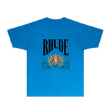 Rhude T Shirts Printed Trendy Pure Cotton