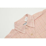 Unisex Shirts Our Legacy Pink Loose Checked Long Sleeve Shirt