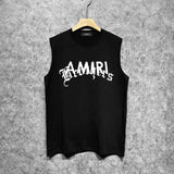 Amiri tank top letter cross printing