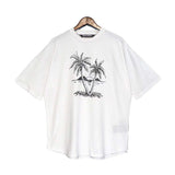 Palm Angels T Shirts Printed Short Sleeve T-shirt Men and Women Loose Half Sleeve
