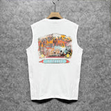 Amiri tank top lake view oil painting printing