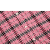 Unisex Shirts Our Legacy Pink Checked Loose Shirt