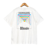 Rhude T Shirt Abstract Tunnel Printed Loose T-shirt