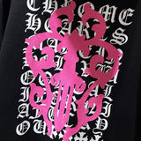 Chh Chrome Hearts Hoodie Cross Sanskrit Pink Sword Autumn/Winter Cardigan Jacket Zip Sweater