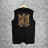 Amiri tank top splashed paint skeleton printing