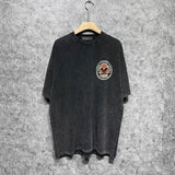 Amiri washed t-shirt oil painting flying eagle short sleeve