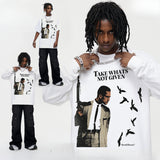 Vintage T-shirts American Vintage Fun Print Short Sleeve T-Shirt Crew Neck