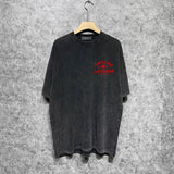Amiri washed t-shirt artistic word short sleeves