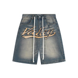 Valeforever Vale denim shorts Hotfix rhinestones