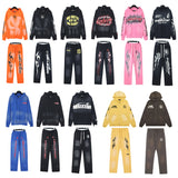 Mens trendy Hoodie & Pants Wash Water Make Old Hoodies Sweater Trousers
