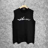 Amiri tank top smoke letter horizontal strip printing