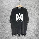 Amiri washed t-shirt large simple logo printing short sleeves