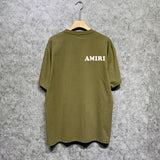 Amiri t shirts letterprinting short sleeves