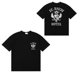 Rhude T Shirts Totem Simple Printing Cotton Casual Short Sleeve Men and Women