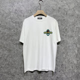Amiri t shirts gray wolf cross printing short sleeve