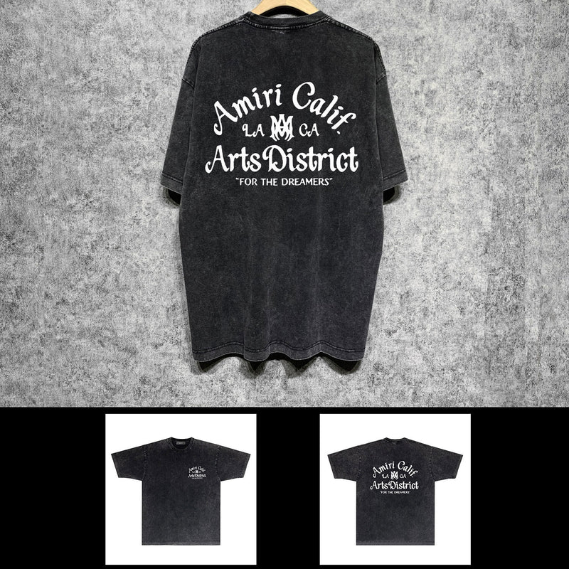 Amiri washed t-shirt artistic word short sleeves