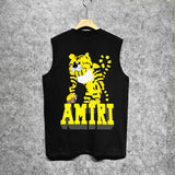 Amiri tank top tiger printing