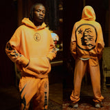 Mens trendy Hoodie & Pants Retro Hoodie