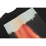 Unisex T-Shirts RR123 Flame Print Loose Casual T-Shirt