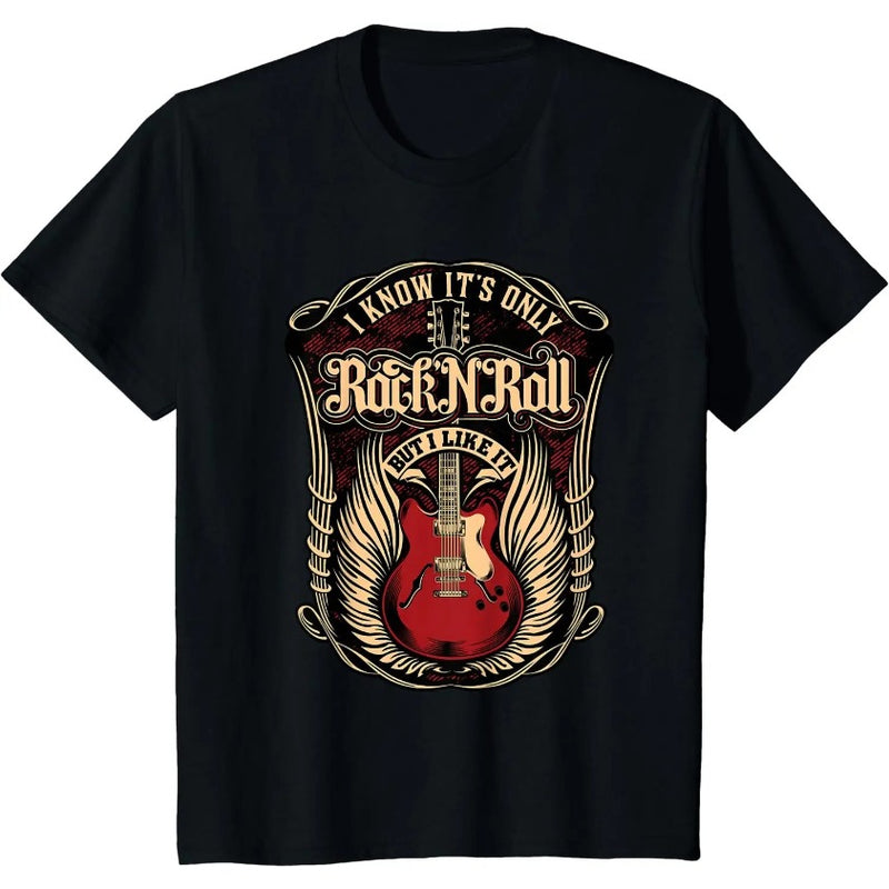 I Know It's Rock and Roll T-Shirt Print Tops Women