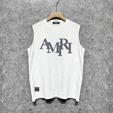 Amiri tank top all gray overlapping letterprinting
