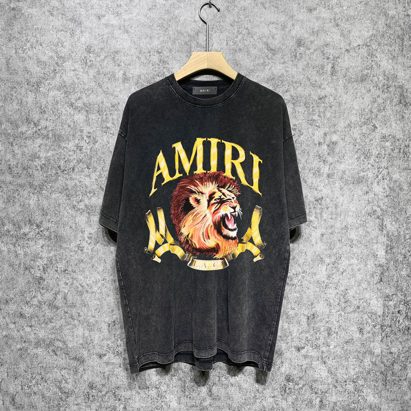 Amiri washed t-shirt golden lion short sleeve