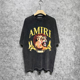 Amiri washed t-shirt golden lion short sleeve