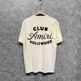 Amiri t shirts hollywood club printing short sleeve