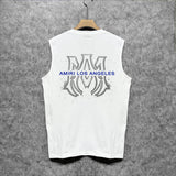 Amiri tank top splash ink large simple logo printing