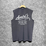 Amiri tank top bone crack print