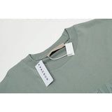 Fog Essentials T Shirts Spring Summer FOG Season 8 Flocking Letter Crew Neck Short Sleeves