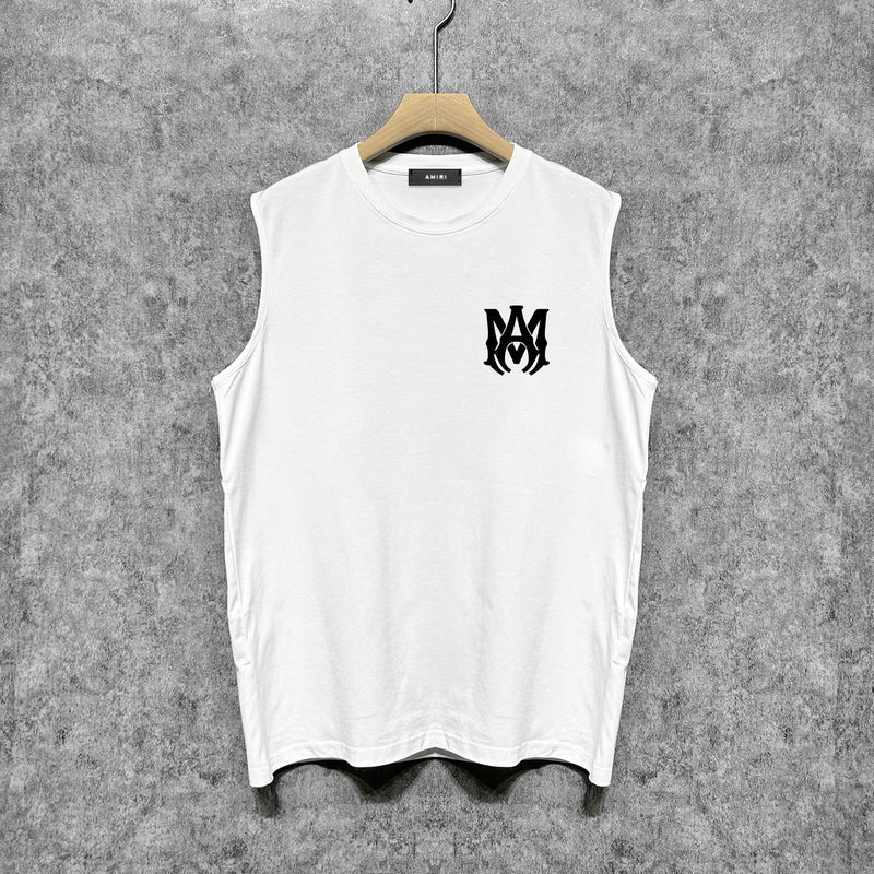 Amiri tank top flat thick letter spider armband printing
