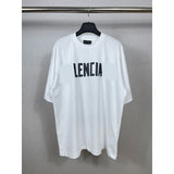 Men T-shirts Paris tape washed and worn old short-sleeved crew neck T-shirt