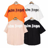 Palm Angels T Shirts Letter Short Sleeve T-shirt Men and Women Loose Half Sleeve