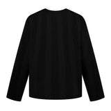 Unisex long-sleeved shirt autum badge v neck