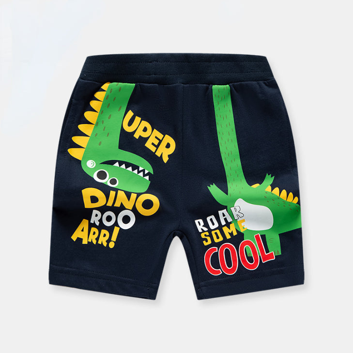 Boy Shorts Boys' Shorts Children Fifth Pants Children's Pants Three-Dimensional Dinosaur Korean Fashion Children's Clothing