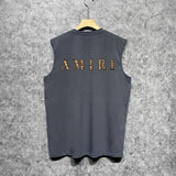 Amiri tank top tiger stripe spider print