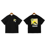 Rhude T Shirt Sunset Coconut Racing Printed Short Sleeve T-Shirt