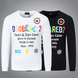 Dsq2 Hoodie DSQ Lian D2 Color Letter Print Sweatshirt Trendy Men's Autumn and Winter