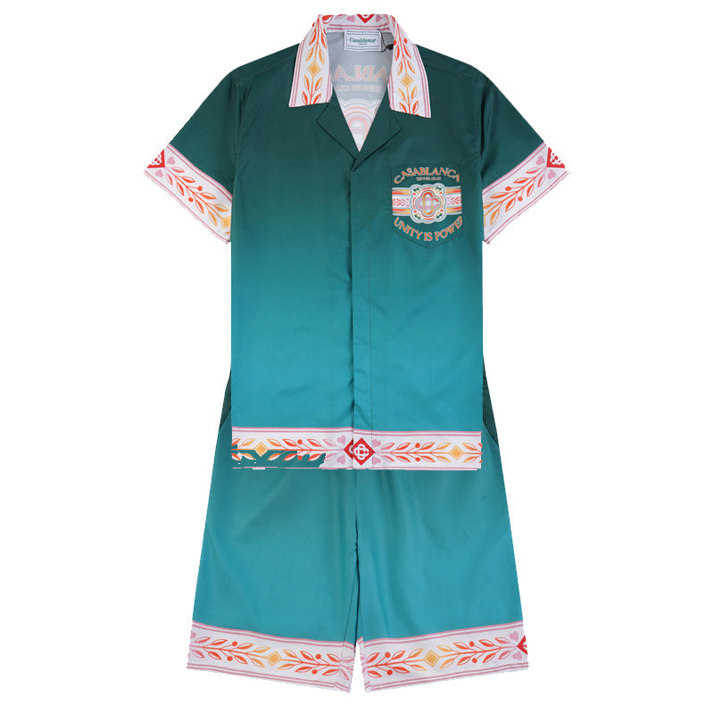 Casablanca Shirt Printed Cardigan Short Sleeve Shirt