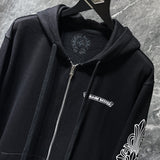 Chh Chrome Hearts Hoodie Cross Sanskrit Pink Sword Autumn/Winter Cardigan Jacket Zip Sweater