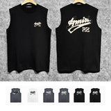Amiri tank top with cracked letter and number print