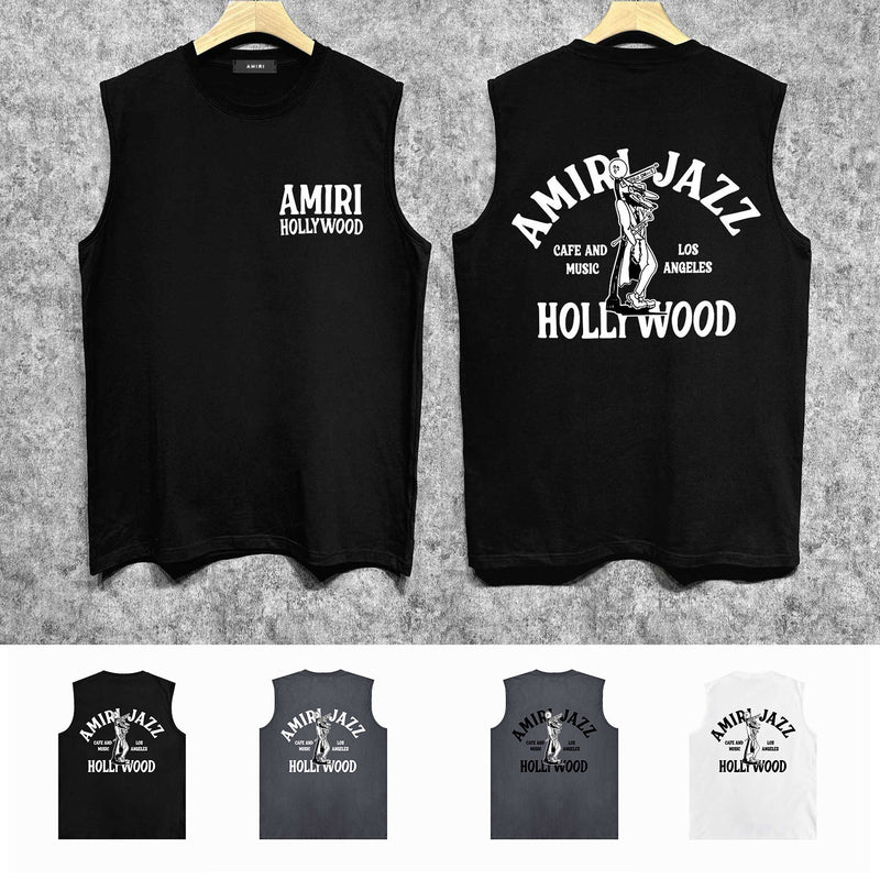 Amiri tank top wolf print