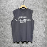 Amiri tank top hollywood font printing